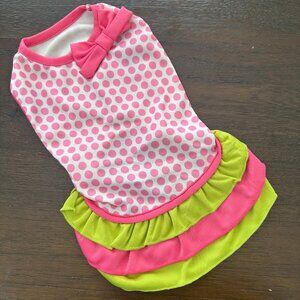 #PoshPets Polka Dot and Ruffle Dress